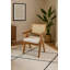 Fauteuil en bois de noyer massif avec dossier rembourré et dossier capitonné, collection Pierre Jeanneret - Chaise Mid-Century