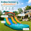 Glissade d'eau gonflable en PVC de qualité commerciale 21 pi avec piscine Splash et souffleur d'air, grand parc aquatique pour enfants