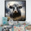 Vache broutant les prés - Art mural animal de vache
