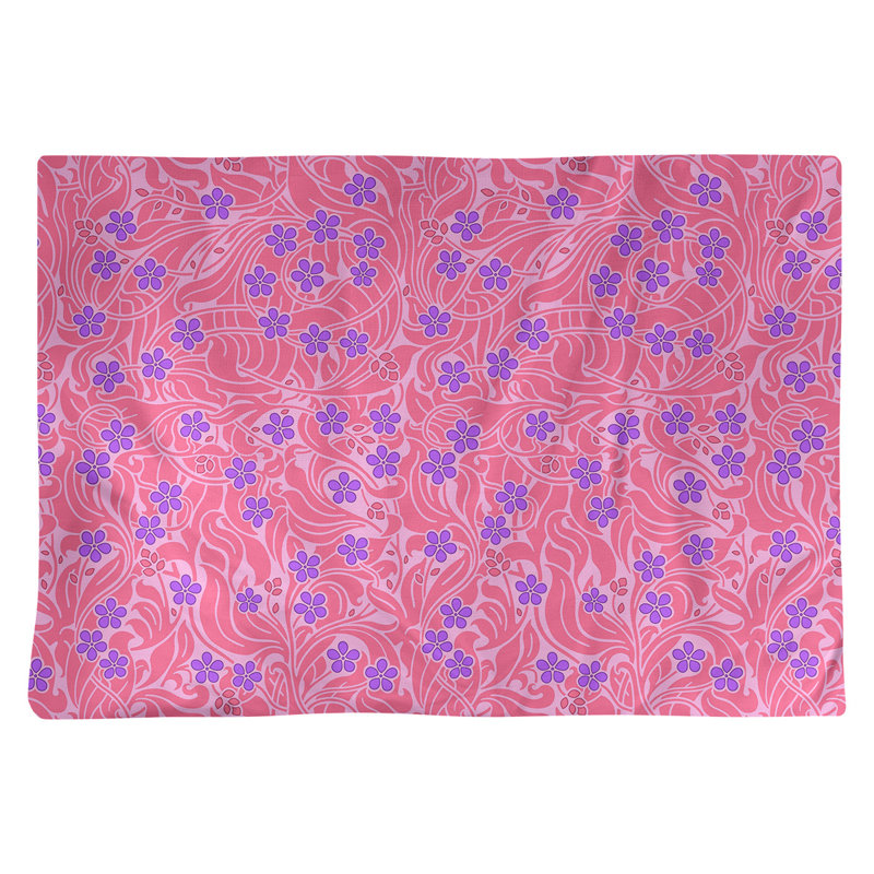 Napperon en coton 18 po swirly floral, Rose / Mauve
