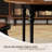 Solid Wood  Brown and Black Dining Table