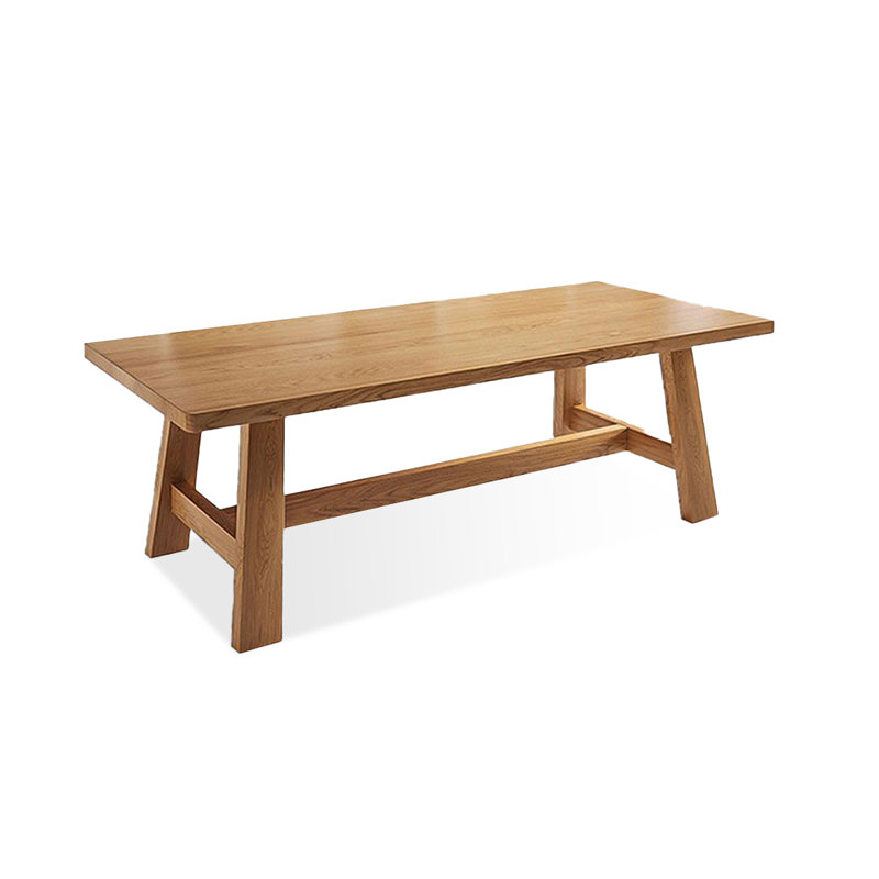 Table de salle à manger moderne Modern Burlywood, H 29,53 po x L 62,99 po x l 27,56 po