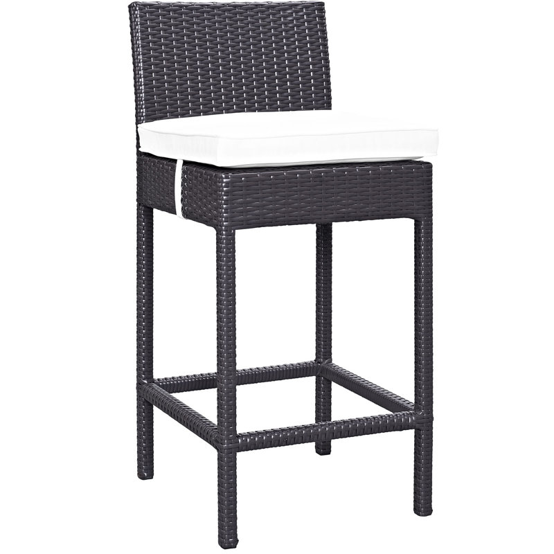 Chaise de patio avec coussin Convene, Espresso et blanc
