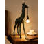 Lampe de table girafe avec ampoule à DEL, veilleuse fantaisie en résine pour chambre à coucher, salon et bureau