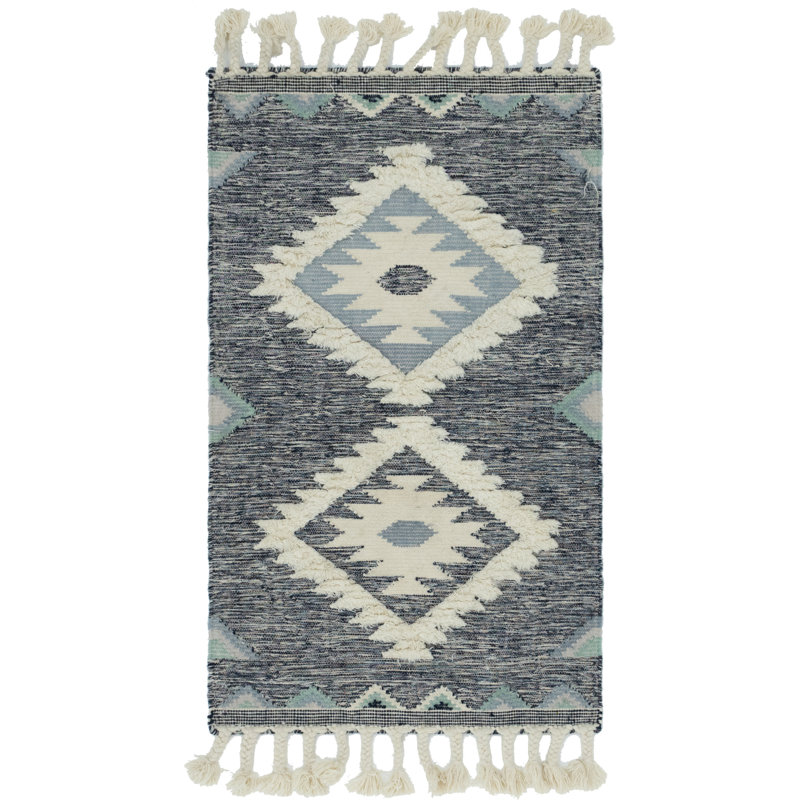 Shriver Performance Wool Geometric Indoor Rug, Rectangle 3'3" x 5'1"