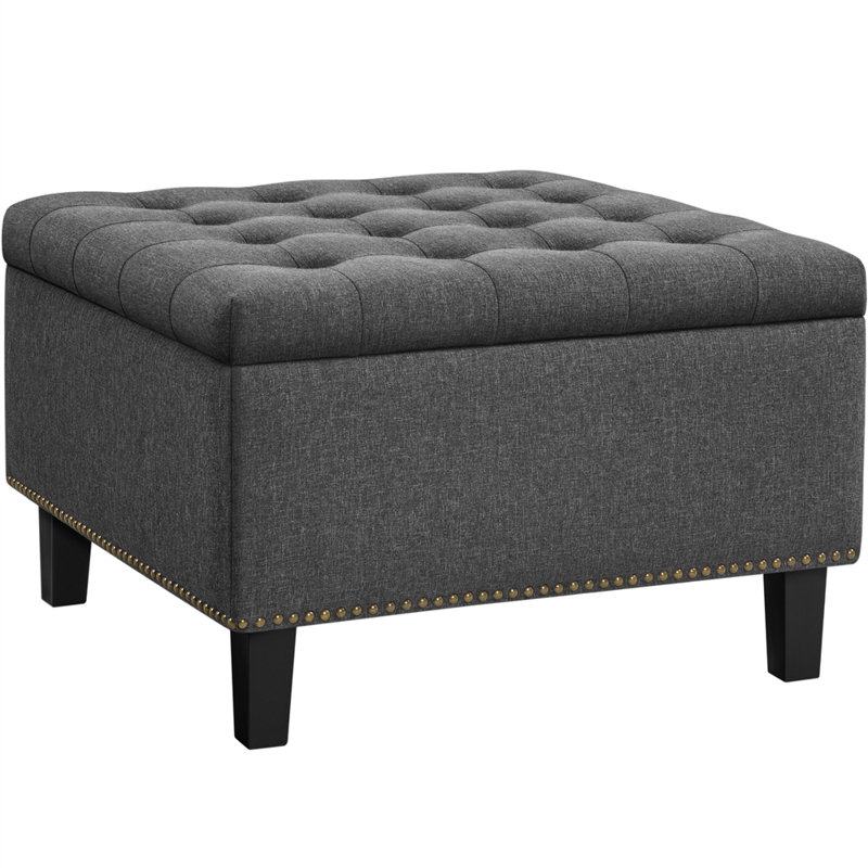 Banc de rangement rembourré Riella, H 18 po x l 28 po x P 28 po