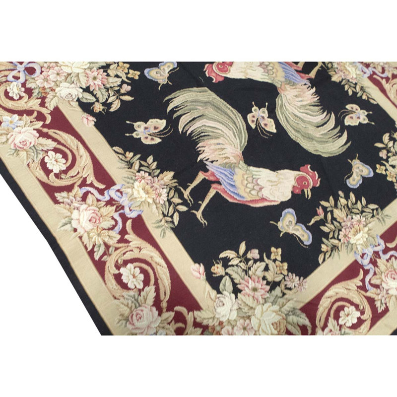 Handmade Wool Floral Area Rug