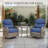 Deb 5-Piece Outdoor Conversation Set with Wicker Swivel Rocking Chairs, Ottomans & Side Table-1811363669