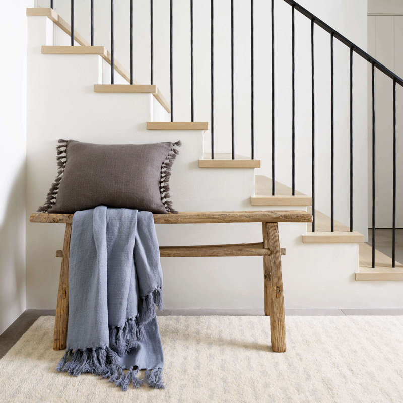 Evelyn Linen Throw, Mushroom