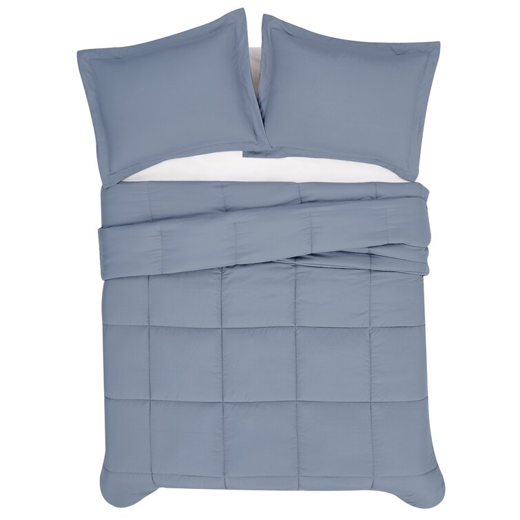 Garment Wash Microfiber 3 Piece Comforter Set