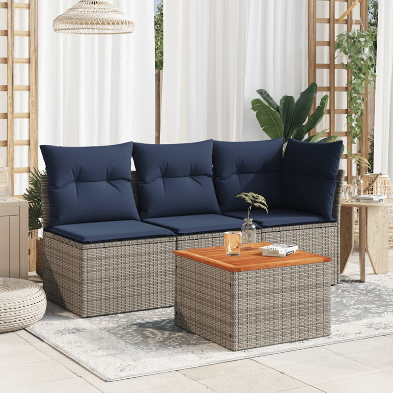  Table de jardin grise et brune, Gris