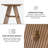 Lohan Solid Wood Rectangle Top End Table