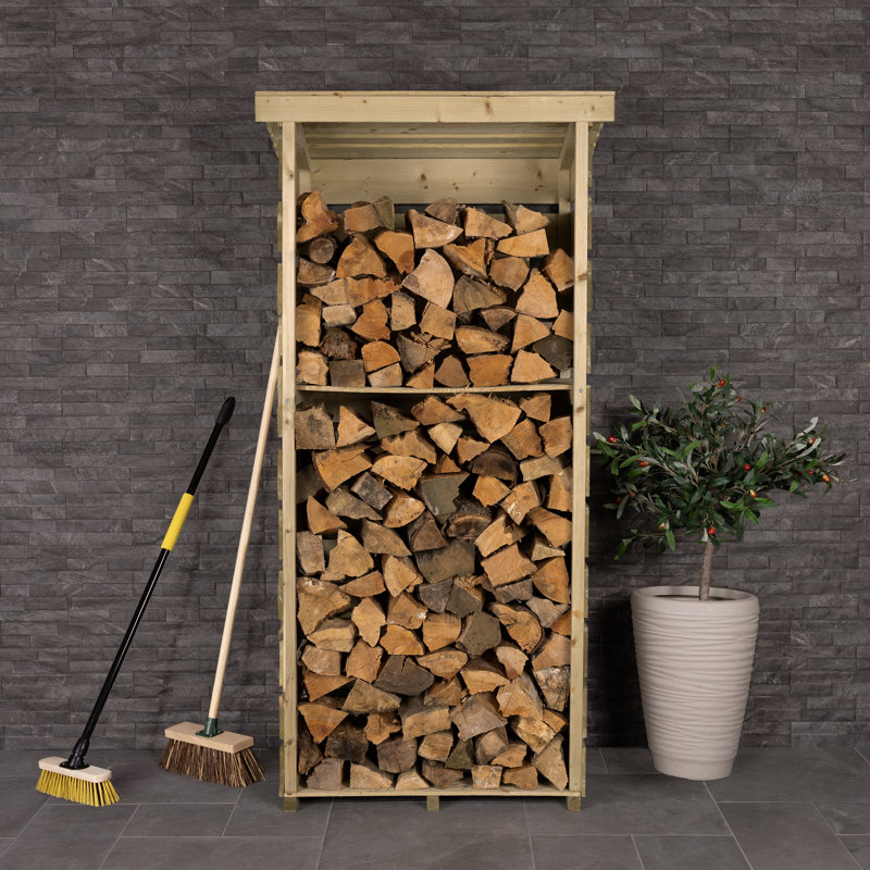 76 W x 53.2 D Wood Log Store