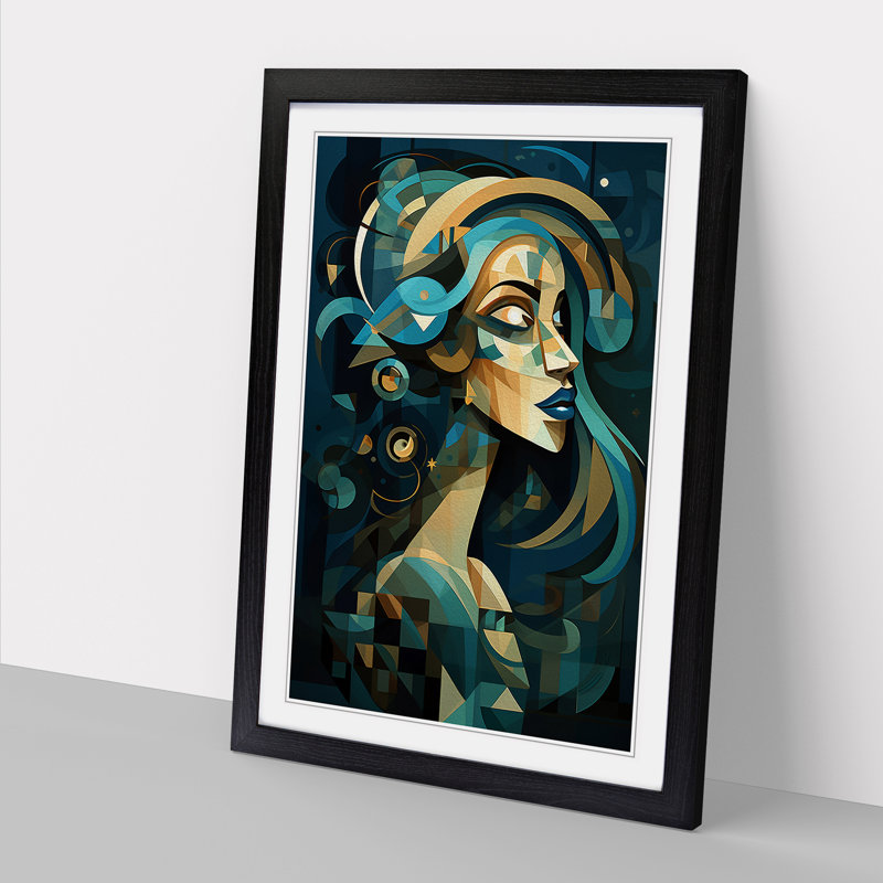 Single Picture Frame Wall Art, 64cm H x 46cm W, Black Framed