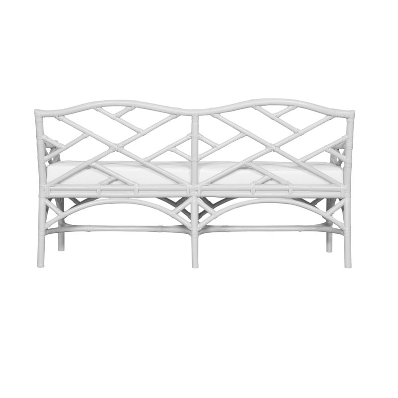 Banc en osier Chippendale, Blanc