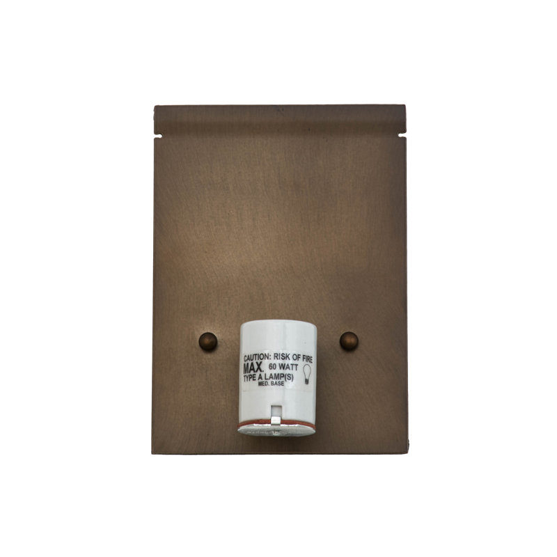 Rustic Lodge 1 - Light Flush Mounted Sconce, Antique Copper, Amber Mica