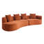 Hession Boneless 126" Modern Compression Curved Sectional Sofa-1112365488