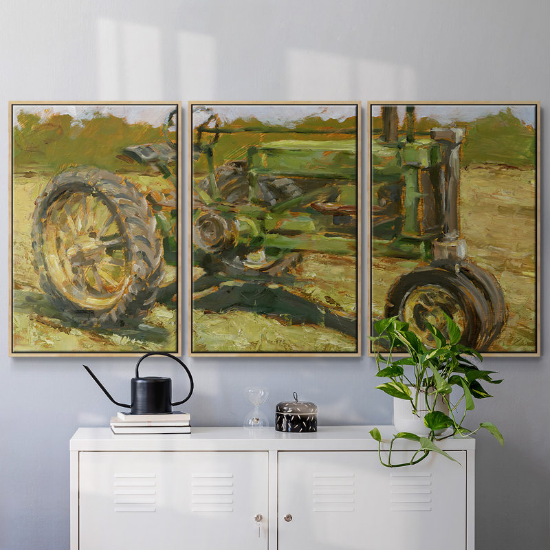 Rustic Tractors I 3 pièces, H 24 po x l 48 po x P 2 po, Naturel