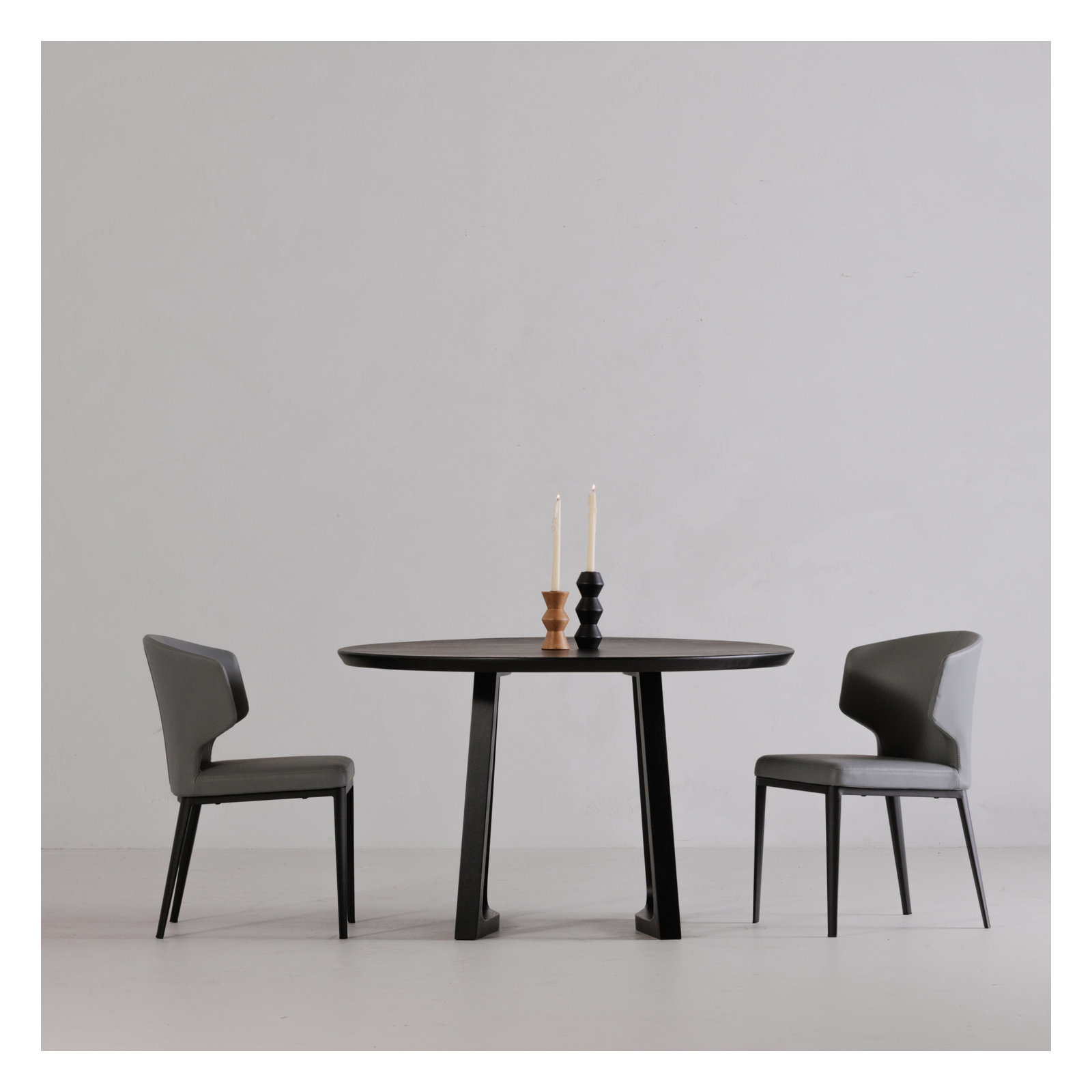 Nakia Side Chairs, Dark Gray