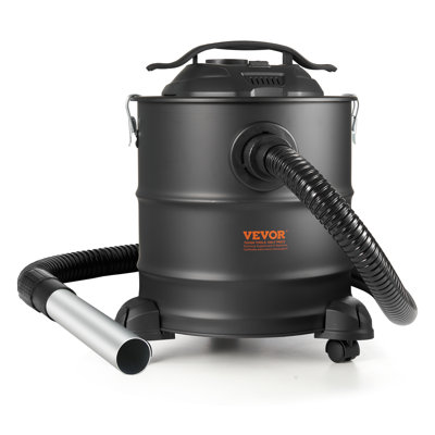 Aspirateur à cendres, réservoir de 19 litres (5 gallons), aspiration puissante de 1 200 W, câble d'alimentation de 5 m (16,4 pi), pression d'aspiration maximale de 16 kPa, aspirateur pour cheminée avec aspiration inversée, compatible avec les poêles à granules, les poêles à bois et les brûleurs à bûches.