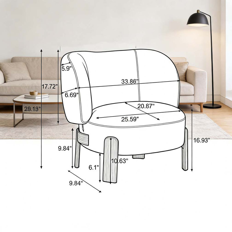 Fauteuil à oreilles, Marron foncé