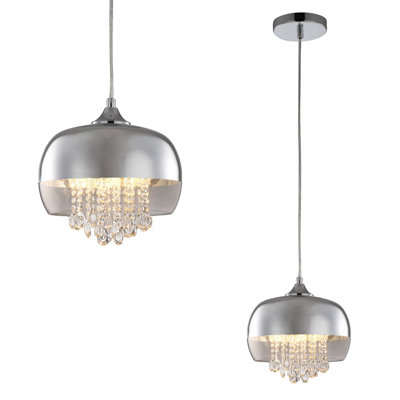 Domingues 1 - Light Chrome Dome Pendant