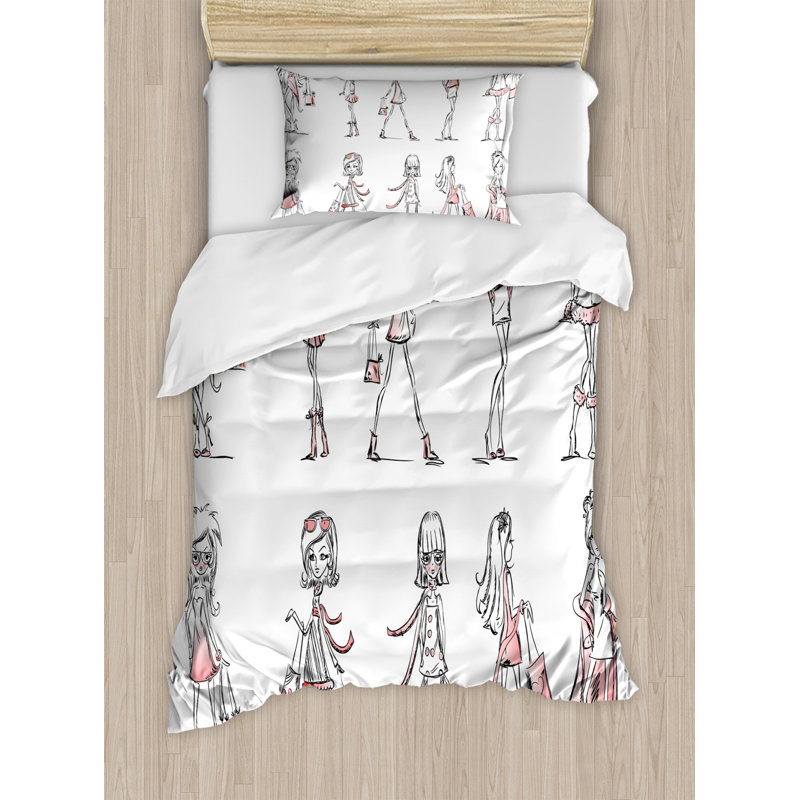 Ensemble de housse de couette mode, Housse simple et 1 taie décorative