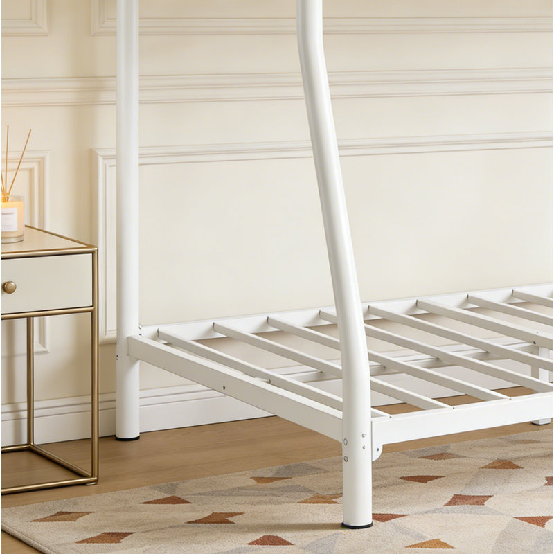 twin over full bunk bed WHITE