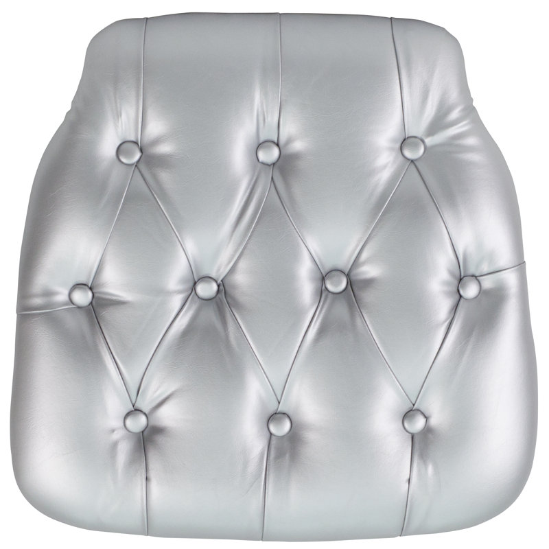 Coussin de chaise Chiavari en vinyle dur touffeté Chiavari - Accessoires pour événement, Argent