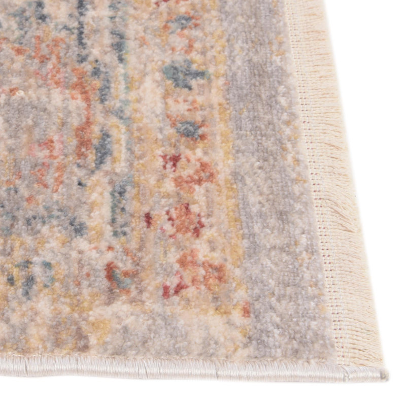 Ashaureah Kylee Traditional Ivory/Red/Blue Area Rug, Runner 2'7" x 10'