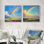 «Rainbow After The Rain I» - art mural arc-en-ciel - ensemble d'art mural traditionnel 2 pièces
