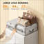 Commodes et amp; Garde-robes | Garde-robe pliante portative avec 6 compartiments cubes, tringle, portes magnétiques | Blanc | ABS