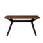 Table de salle à manger en bois, noyer et noir