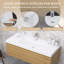 Meuble-lavabo moderne à rayures avec lavabo simple