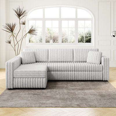 Gray 106.3" 4 L-Shaped - Comfortable And Chic. Build Materials. Modular Design For Customizable Arrangements. Includes Storage Soft Fabric. Suits Living Spaces Fashion-Forward. Materials Used.