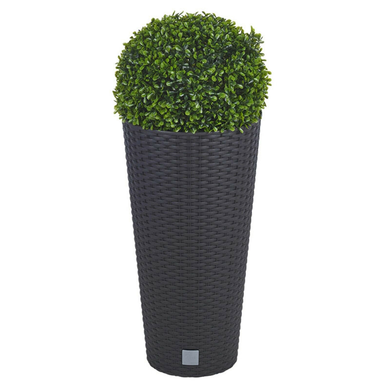 Elieana Pot Planter, Black, 35cm H x 45cm W x 27cm D
