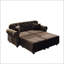Canapé Chesterfield de style Mid-Century moderne avec revêtement en velours, garniture cloutée et accoudoirs roulés, comprend 2 coussins, brun-402106125