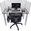 Panneau d'intimité en polycarbonate fixé au bureau-16490202-16490185