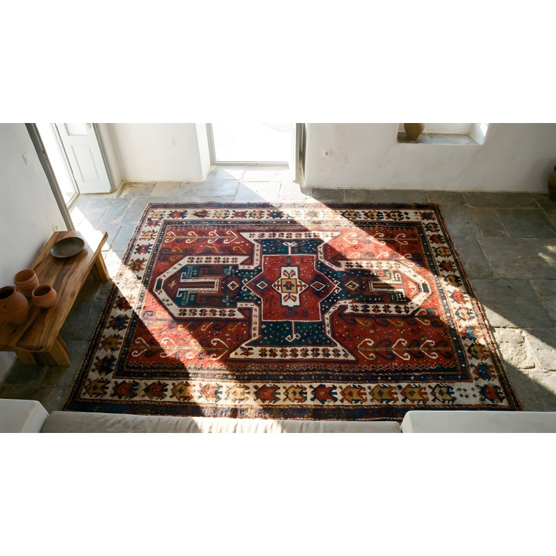 Tapis de style rustique et cousu de style rustique Sewan Kazak