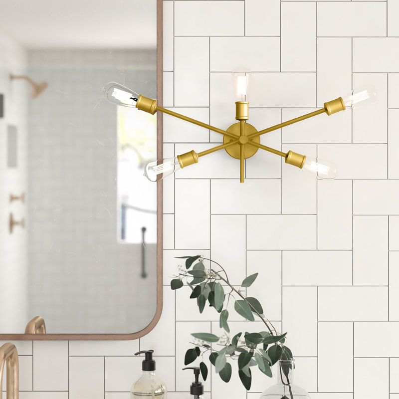 Erick 5 - Light Vanity Light, Brass