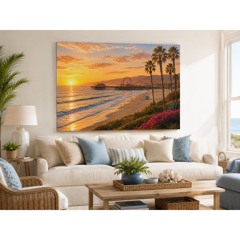 Isacco " Pacific Pier Golden Hour ", L 48 po x H 32 po x P 1,5 po