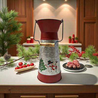 Large Holiday Scene Container with Handle