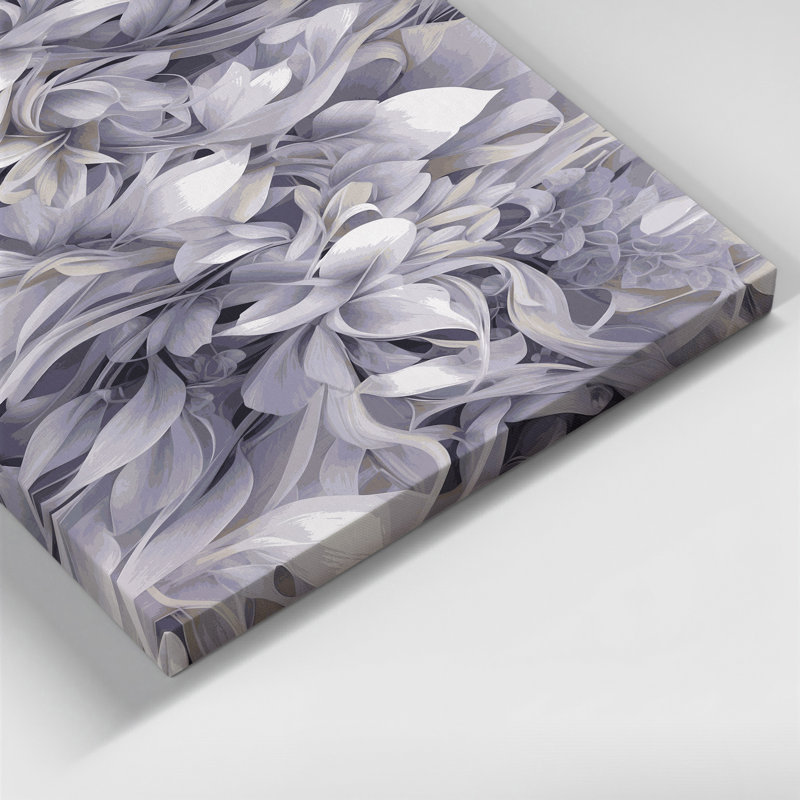 «Abstract Florals 34», art mural sur toile blanche, H 14 po x l 11 po
