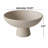 Cole and Grey Ceramic Cream Large Decorative Bowl with Elevated Base