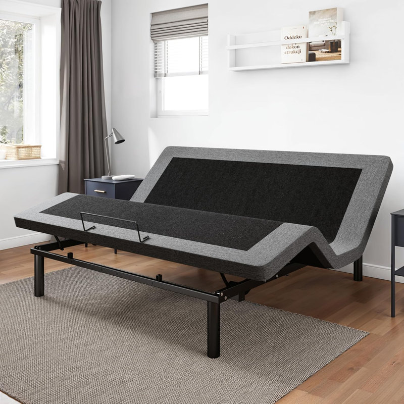 Adjustable Bed Frame, Electric Bed Base, Wireless Remote Control, King