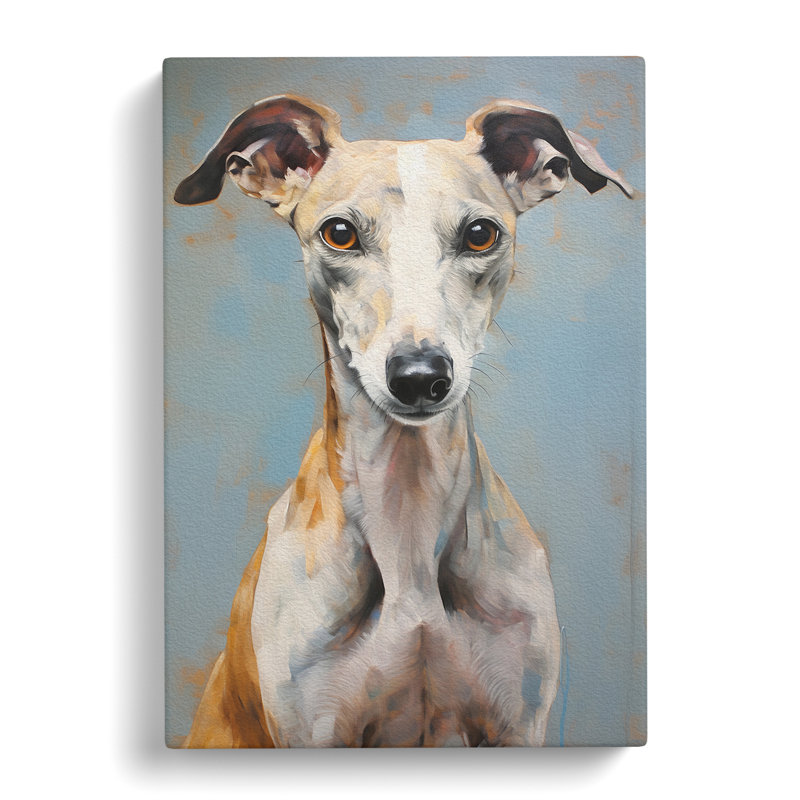 Whippet Realism No.3 - No Frame Print, 50cm H x 35cm W x 3cm D
