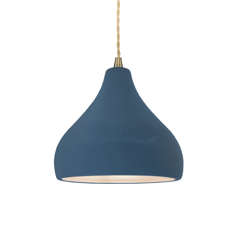 Meydan 1 - Light Single Drop Pendant, 7.25" H x 8" W x 8" D, Midnight Sky, Antique Brass