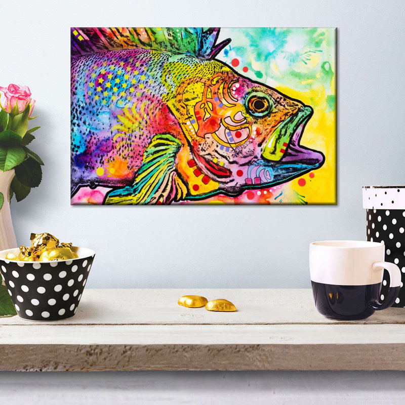 " Fish Patterns ", 8" H x 12" W x 1" D