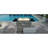 60000 43" Open Weave Grey Propane Gas Fire Pit Table, With Bohemian Design, Removable Lid, And Glass Wind Guard For Garden Entertaining Rectangular , Grey, Blue Stone Decoration Tempered Outdoor Patio-1811279544