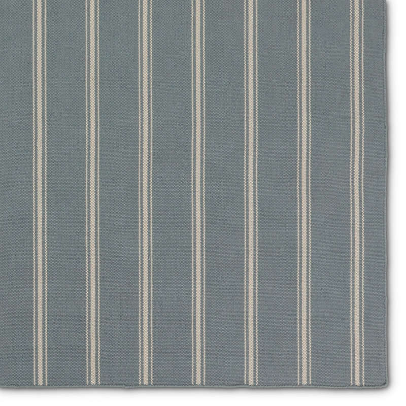 Striped Area Rug in Gray/Beige, Rectangle 4' x 6'